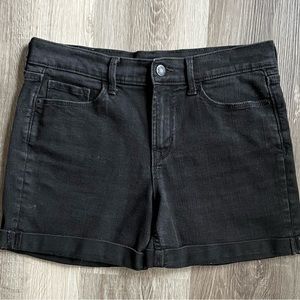 Old Navy Black Medium Wash Denim Shorts Button Zipper Women’s Size: 6
